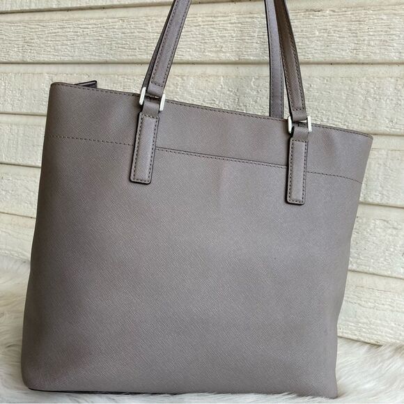 MICHAEL KORS Grey Jet Set Laptop Tote Shoulder Bag Voyager - Picture 5 of 9